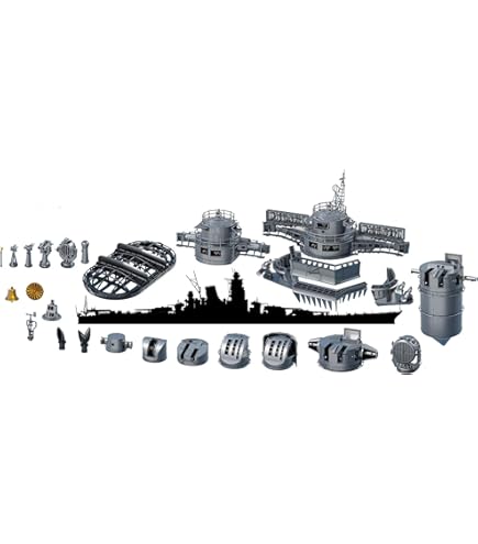 Amazon | バンカースタジオ 1/700 日本海軍 戦艦大和用 46cm三連装砲主